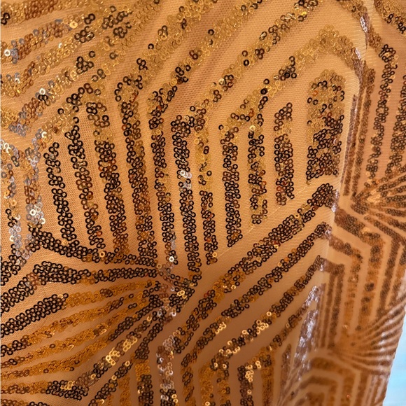 Urban Modesty Long Sleeves Beige Color Maxi Dress Maxi Party Dress - Picture 5 of 8